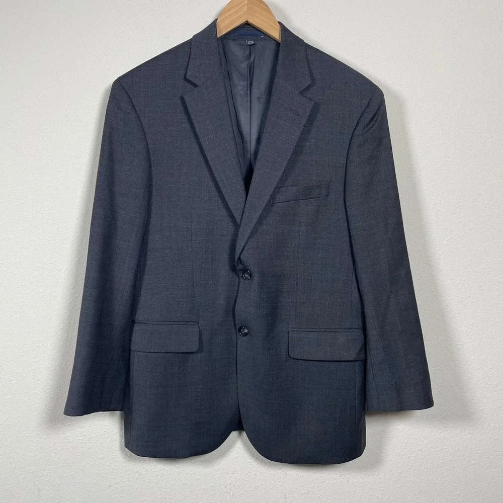 Jos. A. Bank Blazer Men 40 Short Gray Office Travel 1905 Tailored Fit Wool brrr°